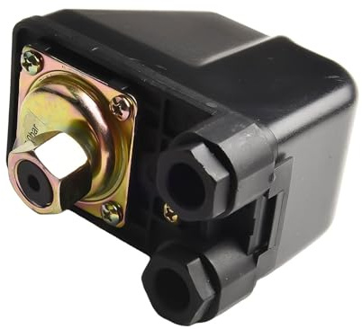 FUBESK Druckschalter SK-9 380V 3-phasig 6A für die Steuerung von Hauswasserpumpen, inklusive Brunnenpumpen, mit einstellbarem Anlaufdruck 1,4–2,8 bar, Metallgehäuse