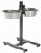 TRIXIE Bar pour chien avec 2 gamelles en acier inoxydable - hauteur réglable - blocage de la gamelle et protection contre les claquements - pieds en caoutchouc réglables - lavable au lave-vaisselle - métal/inox - 2 x 2,8 l - ø 24 cm - 24922