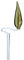 Orchideenstab Blumenstab Blumenhalter aus Glas mit Blatt hellgrün 3 x 39 cm handgeformt Lauschaer Glas das Original