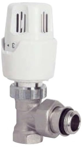 Robinet Thermostatique avec tête 220-Fer (Femelle)/Diam 20x27(3/4)/Corps Equerre Femelle