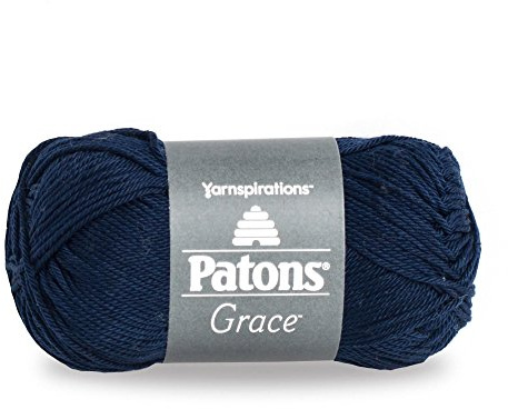 Patons Grace Yarn, 1.75 oz, Navy, 1 Ball
