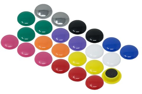 Medium Assorted Planning Office Magnets for Fridge, Whiteboard, Noticeboard, Filing Cabinet - Pack of 120