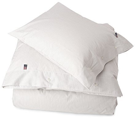 Lexington - Pin Point - Bettwäsche - Kopfkissenbezug - Farbe: Grau, Weiß - Baumwolle - 80 x 80 cm