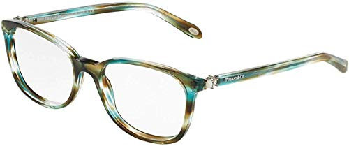 Tiffany Optisch 0TF2109HB Vollrahmen Quadratisch Damen Sonnenbrille - Rahmen: Ocean Türkis/Linse : Klarglas, 53