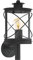 EGLO Außen-Wandlampe Hilburn, 1 flammige Außenleuchte, Wandleuchte aus verzinktem Stahl und Kunststoff, Farbe: Schwarz, Fassung: E27, IP44