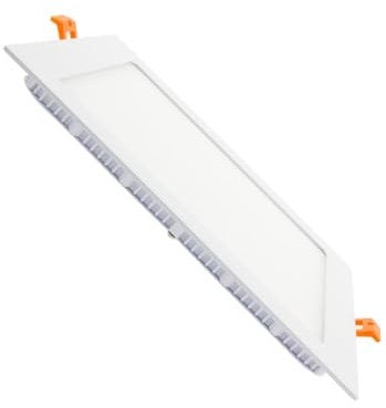 LEDKIA LIGHTING Placa LED 18W Cuadrada Foco Downlight Empotrable Plano Corte 205x205 mm 3000K Blanco Cálido