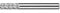 PFERD HM-Frässtift, Zylinderform ZYAS mit Stirnverzahnung, Zahnung ALLROUND, Frässtift-ø 6mm, Schaft-ø 6mm, Länge 55mm, 21001000 – für den vielseitigen Einsatz auf den wichtigsten Werkstoffen
