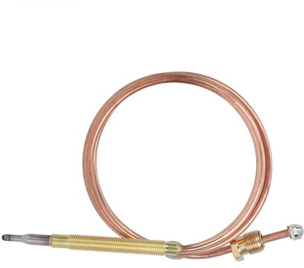 900mm Replacement Thermocouple,Universal Thermocouple,BBQ Grill Fireplace Heating Thermocouple,with 5pcs Fit Nuts,for Gas Stove, Induction Cooker, Heating Device