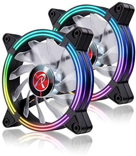 RAIJINTEK SKLERA 12 RBW ADD -2 120mm Computer Case Fan, 5V 4PIN Addressable RGB Fan, 2 Packs (0R40B00129)