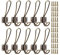 OHIYO Ganci da parete Confezione da 10 ganci doppi, ganci rustici per appendere appendiabiti a parete per cappotto da fattoria, sciarpa, borsa, asciugamano cappello con viti in metallo incluse bronzo