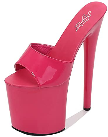 Sandali con Plateau con Tacco a Spillo da 20 cm da Donna Party Club Sexy Stripper Pole Dancing Tacchi Alti Plus Size Unisex