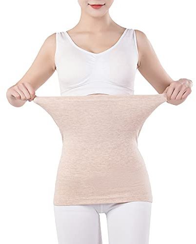 YUPPIE TONE Damen Basic Tube Nierenwärmer Elastischer Hüftwärmer Leibwärmer Bequem und weich mit Verlängerter Taillenstütze-Kamel,XL, HY-21-01-3-DE