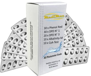 Refill Pack mit 100 Testtabletten für PoolLAB - auch geeignet für andere Handphotometer - original PoolLAB Reagenzien - Tablettenanzahl (100)