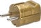 Schukostecker/Schutzkontaktstecker auf Thermoplast div Farben (gold)
