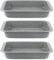 Salter COMBO-8052A Set of 3 Marble Collection Carbon Steel Non-Stick Roasting Pan, Meat Roaster, Batch Brownie Baking Tin, 36 cm, Grey