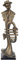 Jazz Musiker: stilisierter Trompettist, bronzefarbener Antik-Effekt, Harz, 42 cm