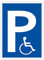 Panneau de stationnement XXL pour personnes handicapées - 30 x 40 cm - En panneau de mousse rigide en PVC de 5 mm - Pour parking en fauteuil roulant - Avec carte d'identité avec protection UV