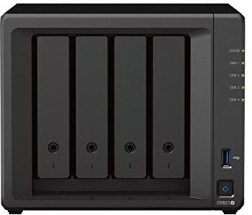 Synology DS923+ Diskstation NAS 4 Baies (AMD Ryzen™ 4 Threads R1600 Dual-Core 4 Go de RAM, 2 Ports RJ-45 1GbE LAN-Port) 48 to avec 4 x 12 to Synology HAT5300