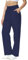 HMIYA Jogginghose Damen Baumwolle Freizeithose Lang offenem Boden Yogahose Sporthose Geradem Bein Hose mit Taschen(Marine-A M)