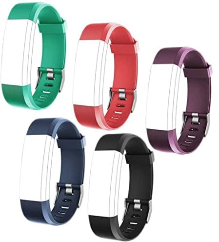 Replacement Watch Straps, 5pcs/set Adjustable Id115plus Hr Smartband Straps for Fitness Tracker Smart Watch (black, Red, Blue, Green, Purple), Pro Wristband Replacement, Id115plus Hr Replacement Band,
