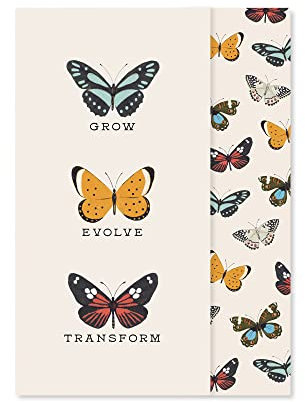 Studio Oh! Duplex Journals – 256 Seiten liniertes Notizbuch – Softcover-Buch – 13,7 cm B x 19,6 cm H – Schmetterling