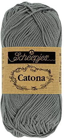 Scheepjes - Scheepjes Catona 242 Metal Grey Yarn - 10x50g