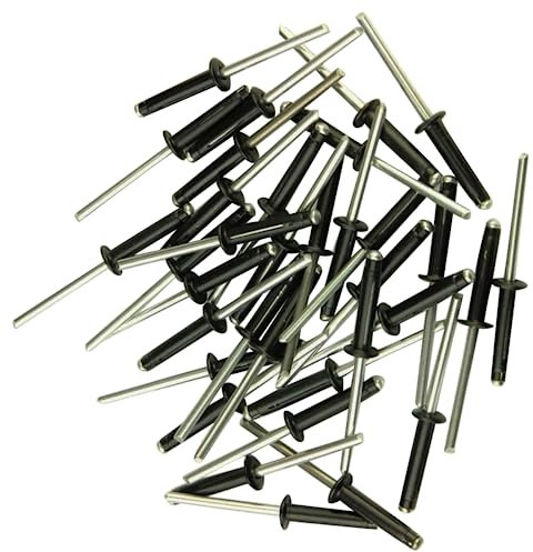 Générique - 150 RIVETS ETOILES TRILOBES NOIRS DE 4.8 x 22 mm
