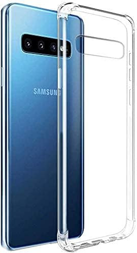 Hülle für Samsung Galaxy S10 Plus Transparent Ultra Dünne weiche TPU Handyhülle Flexible Klar Case Cover [Bumper mit verstärkten Ecken] Rückseite