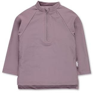 Sterntaler Badeshirt langarm uni – UV-Schutz 50+ Schwimmshirt – Mädchen Beachwear schnelltrocknend – Kinder Rashguard mit Reißverschluss & Kinnschutz – blasslila, Größe 92