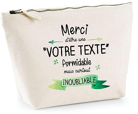 Trousse Personnalisable | Pochette Toilette Maquillage Fourre Tout à Personnaliser - Idée Cadeau Collègue Ami(e) Pot de départ Retraite Fête des Mères Pères (Inoubliable Femme)