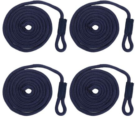 4PCS Boat Fender Lines, 59 Inch Sturdy Boat Dock Lines Marine Rope for Docking Boat Marine Mooring