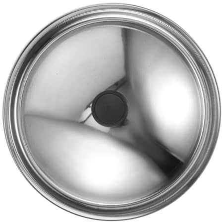 Edelstahldeckel als Ersatz Topfdeckel für Töpfe und Pfannen | Silber, Topfdeckel mit Griff, Spülmaschinengeeignet und Hitzebeständig Zufälliger Stil