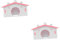 Beavorty 2 STK Hamster Nest Schlafhaus Spielset aus Holz Haustiernest Chinchilla-Häuser rosa Hamster Spielzeuge Hamsterhaus Hamsterkäfig Goldener Bär Hamsternest Wippe Haustierkäfig hölzern