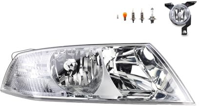 Johns, Scheinwerfer Halogen Front kompatibel zu Skoda Octavia 1Z 2004-08 H1 H7 Rechts + Nebelscheinwerfer + Leuchtmittel