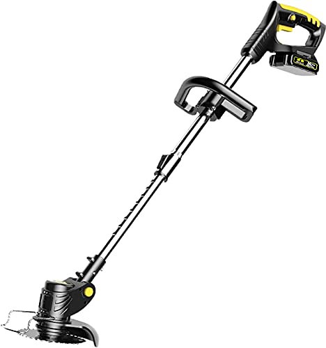 Suuim Coupe-Herbe Taille-haie Débroussailleuse sans Fil 36V 9000Mah Coupe-Herbe avec Batterie et Chargeur avec Lames métalliques pour pelouse Jardin Tête réglable et