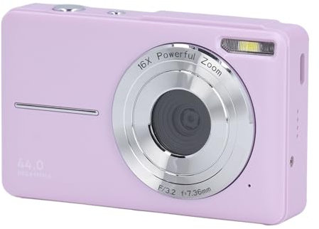 VBESTLIFE Digitalkamera, HD 1080P-Kamera mit Autofokus, Trageband, 16-fachem Zoom Anti-Shake, 44 MP Kompakte Tragbare Kleine Point-Shoot-Kamera für Kinder, Studenten, Kinder, Teenager,