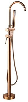 Robinet de baignoire de salle de bain doré Robinet de baignoire moderne avec douche à main Mitigeur De Bain (Color : Rose Gold)