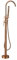 Robinet de baignoire de salle de bain doré Robinet de baignoire moderne avec douche à main Mitigeur De Bain (Color : Rose Gold)