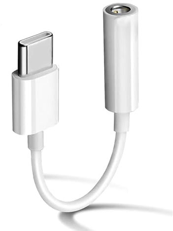 Apple MFi - Adaptateur USB C vers prise jack 3,5 mm pour iPhone 16/15/15 Pro/Pro Max/Plus, câble auxiliaire de type C pour Samsung Galaxy S23/S23/S22/S21Ultra, MacBook, Note (blanc)