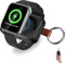AXFEE Portable Wireless Charger for Apple Watch, 2000mAh Magnetic Power Bank for iWatch Series 9/8/7/6/5/4/3/2/SE/Ultra 2, Travel Keychain Battery Pack Fast Charger, Black