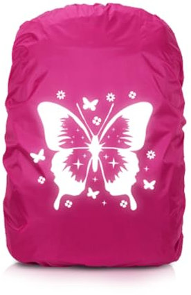 Regenschutz Rucksack, 20L Regenschutz für Rucksäcke mit Reflexstreifen, Regenschutz Schulranzen, Reflektierender Rucksack Überzug Wasserdicht, Backpack Rain Cover für Wandern, Camping, Radfahren