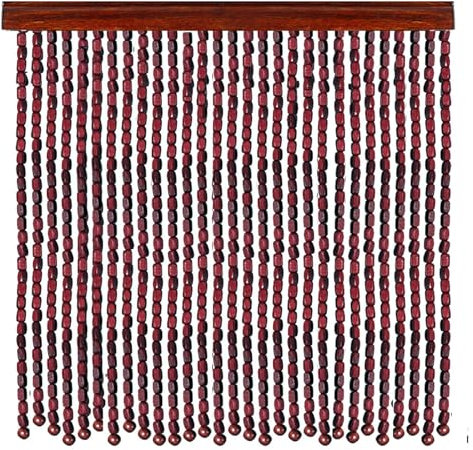SFQEVHRZ Rideaux en Perles de Bambou en Bois， Rideau de Perles en Bambou Naturel for Portes, cloison de séparation en Bois for intimité(100 Strands 100 * 240Cm)