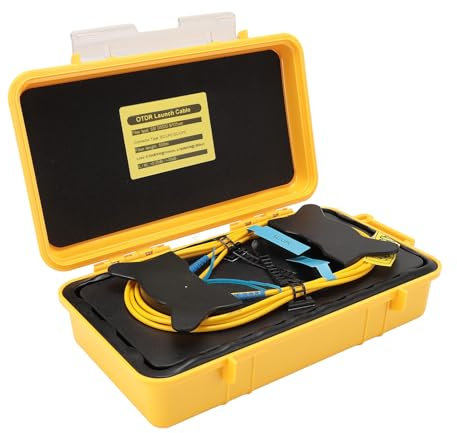 OTDR-Launch-Kabel Box, 500m Glasfaser-Test-Tool SCUPCDead Zone Eliminator für Glasfaser-Netzwerke mit ABS-Material, Wasser Beständig, Kompakt und Leicht, Vielseitig für LANs,