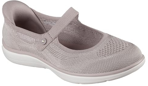 Skechers Women's Hands Free Slip-ins On-The-go Flex Radiant-Estel Mary Jane Flat, Taupe, 2 UK