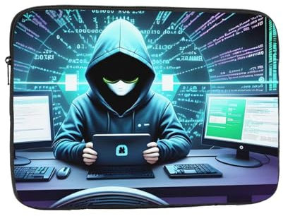 WHJDPP Hacker Era Prints stoßfeste tragbare Laptop-Hülle, 17 Zoll (43,2 cm), leichte Laptoptasche für Damen und Herren, Geschäftsreisen, Büro und Alltag