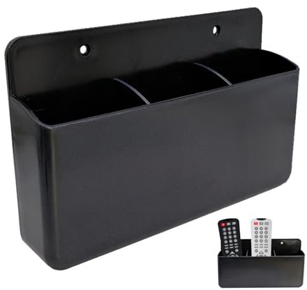 Selbstklebende Fernbedienung Halterung Wand Kunststoff, Fernbedienungshalterung Wand, Fernbedienungshalter Wandmontage, Aufbewahrungsbox Klein Hängend Halterung für Universal TV Fernbedienung Schwarz