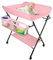 Baby Wickelkombi - klappbare Wickelkommode, mobiler Wickeltisch mit Wickelauflage, Sicherheitsgurt und Ablagefächern, platzsparend & stabil 80 * 66 * 98cm (Pink)