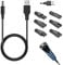 7 Pcs Shaver Charger, Beard Trimmer Charger Cable, USB Charging Cable Kit with 6 Adapter Heads, Compatible with Multiple Electric Shaver Brands, Travel-Friendly and Portable for Home Use