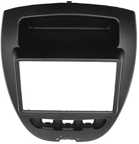 Autoradioblende Reduzierrahmen Double 2 Lärm-Auto-Radio-Rahmen Passend Für Toyota Aygo Citroen C1 Peugeot 107 2005-2014 Fascia Dash Kit DVD-Radio-Panel Stereo-Abdeckung