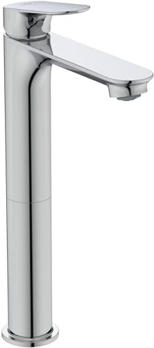 Ideal Standard Alero miscelatore lavabo, altezza bocca 240 mm, rubinetto a risparmio idrico, particolarmente resistente, con piletta di scarico – Cromo (48 x 175,5 x 294 mm)